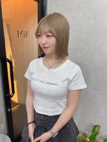 ジゼル 梅田(GiseL)&nbsp;切りっぱなしボブ×ミルクティーベージュ