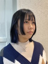 コード 四条河原町駅店(CHORD)&nbsp;インナーカラー/ブルー/姫カット/ボブ/ブリーチ/京都河原町