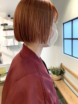 ステイシー(stay she) オレンジベージュ × ミニボブ