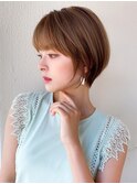 20代30代40代大人可愛い 小顔 丸みショートボブヘルシースタイル