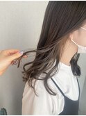 グレージュ☆イヤリングカラー