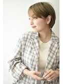大人ショート/30代40代50代/明るい白髪染め【三橋】