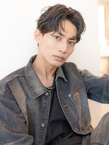 イオ 本厚木(io)&nbsp;センターパート波巻きスパイラルパーマメンズカットモテ髪