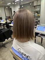 アジールヘア 所沢プロペ通り店(agir hair)&nbsp;ミルクティーグレージュ前髪イメチェンこなれミディブリーチ所沢