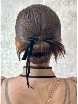 スタイル 横浜(STYLE) 結婚式お呼ばれカチモリシニヨン／ヘアセット/タイト/アレンジ