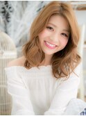 外国人風ハイトーンカラー小顔エアリーミディh4上尾20代30代40代