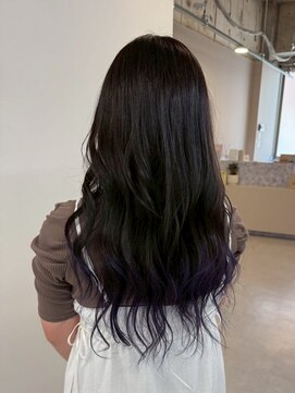 エンドカラー/パープルカラー/ロングレイヤー