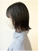 【morio松戸　アイダ】切りっぱなしボブ黒髪ボブぱつっとボブ