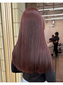 パークレーン アイス イヴェン(park lane ICI yeven) ブリーチなしダブルカラーチェリーレッドワインレッド夏カラー