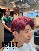 ルースト 渋谷店(ROOST)&nbsp;フェザーパーマ×ワインレッド