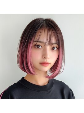 ロディーナ 大口 新子安(rodina) アンブレラカラー×ボブ/インナーカラー/髪質改善/韓国/ブリーチ