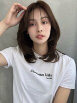 ソヨン 名駅2号店(SOYON)&nbsp;大人ガーリー/小顔ミディアムレイヤーカット/オリーブグレーz506