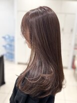 アッシュ 長津田店(Ash) 艶々ロングレイヤーミルクティーベージュカラー