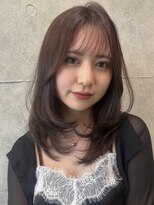 ソラ 表参道(SORA) 【MOMONE】モーヴブラウンワンカールレイヤーカットお手軽ヘア