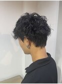 87. スパイラルパーマ/刈り上げマッシュ/顔周り/艶感