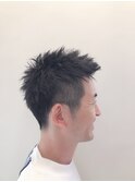 ワイルドアップバングの爽やかツーブロック☆