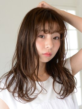アース 岡崎店(HAIR&MAKE EARTH) シースルーバングが大人可愛い、ライトウエットウエーブ