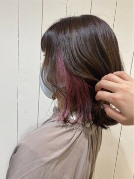 カルフール 草加本店(Carrefour) インナーカラー/ブラウンレッド/アッシュカラー/ヘアカット