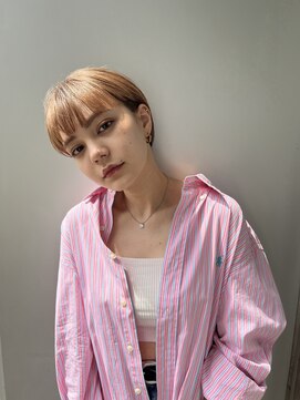 エアー 青山(AIR) 『耳かけショート×ペールベージュ』stylist諸見里