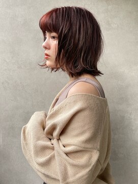 メゾンドイギー(MAISON de IGGY) フレンチボブ/外ハネボブ#グレーベージュ#デザインカラー