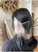 ・ダークグレー×ホワイトシルバーインナーカラー・
