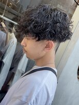 波巻きスパイラルパーママッシュショート無造作パーマ刈り上げ