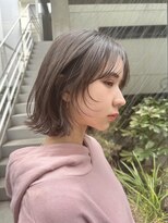 ミンクス渋谷スマートサロン(MINX shibuya smart salon)&nbsp;チョコレートカラーのプリカールレイヤーボブ