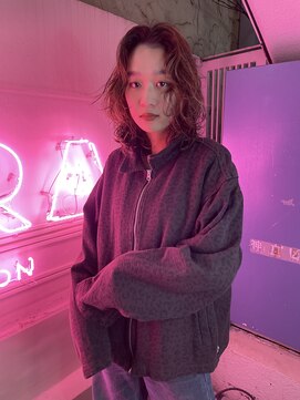 ノラキチジョウジ(NORA KICHIJOJI) ウルフボブロングレイヤー耳かけフェイスレイヤーレイヤーボブ