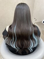 ラルムバイシー 新宿(LARME by Sea)&nbsp;エクステ/ブルーブラック/インナーカラー/韓国ヘア【Kaya】