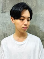 アルフレッド 瑞穂店(alfRed)&nbsp;メンズショート　アップバング　黒髪　ツーブロック　爽やか