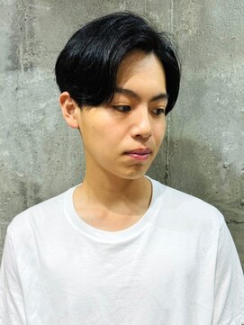 アルフレッド 瑞穂店(alfRed) メンズショート　アップバング　黒髪　ツーブロック　爽やか