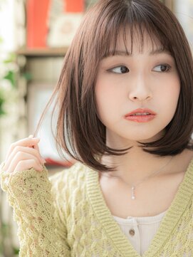 カバーヘア ブリス 志木南口駅前店(COVER HAIR bliss) ■シルキーベージュ耳かけワンカールロブ301-2志木20代30代40代