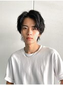 無造作センターパート