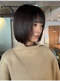 【上田】ストレートボブ顔まわりレイヤーウルフ
