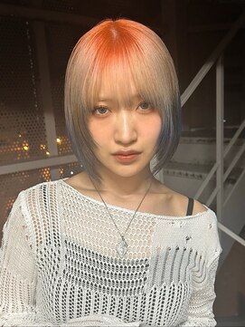 リタ(Lita) ホワイトベージュ/ルーツカラー／デザインカラー／ボブ