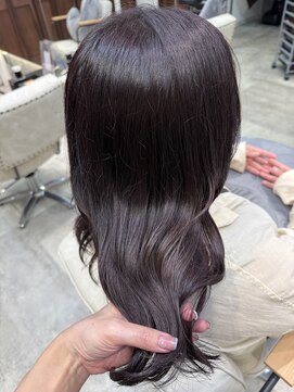 コース(co-th.) 暗髪ブリーチ無しラベンダーカラー×小野ふゆり