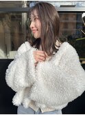 ロブ×オリーブベージュ