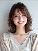 前髪顔まわりカット/外ハネボブ/丸みボブ/ショートボブ