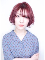 ニューヨークニューヨーク 三宮店(NYNY)&nbsp;Wカラーバイオレットレッド×ふんわりショート