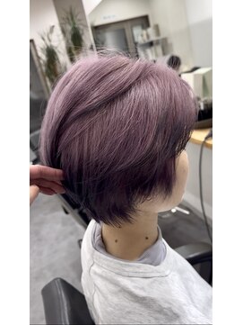 エルエスヘアー(LS HAIR) ラベンダー×ルーツカラー×くびれショート