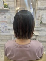 フゥカ 売市店(fuka)&nbsp;切りっぱなしボブ×ハイライトを活かしたカラー