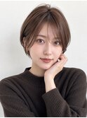 20代細毛｜広がりを抑える透け感ショート