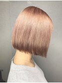 [心斎橋/難波］ミルクティーピンク◇シンプルボブ