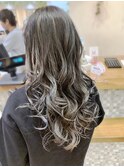 ＃グラデーションハイライト#ラベンダーグレー☆