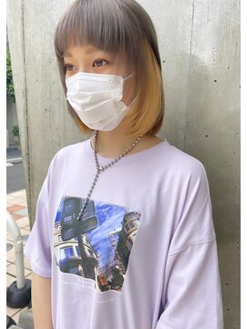 アルカナ 明治神宮前原宿(ARCANA) インナーカラー　イエローベージュ　ウルフ　マッシュ　デザイン