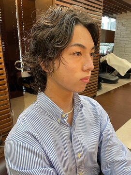 ビーワールド(B WORLD) メンズウルフ×パーマ【髪質改善/ショート/デザインカラー】