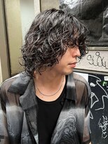 ピープスアンドスー 表参道 渋谷(Peeps&Suu.)&nbsp;メンズカット 黒髪パーマ ウルフ レイヤー