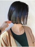 【morio原宿】ボブ インナーカラー グリーン