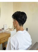 センターパート/メンズパーマ/刈り上げ/フェード/湘南台