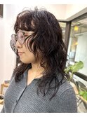 ロングパーマ/大きめカールパーマ/パーマ/ウェーブパーマ